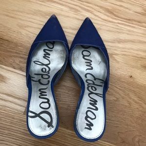 BLUE CALF HAIR PUMPS
